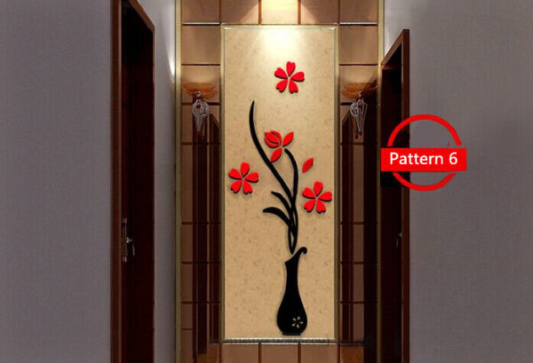 Creative Vase Acrylic 3D Wall Sticker - Image 6