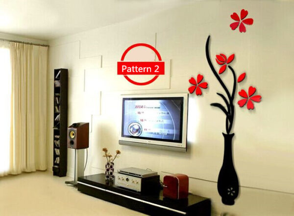 Creative Vase Acrylic 3D Wall Sticker - Image 5