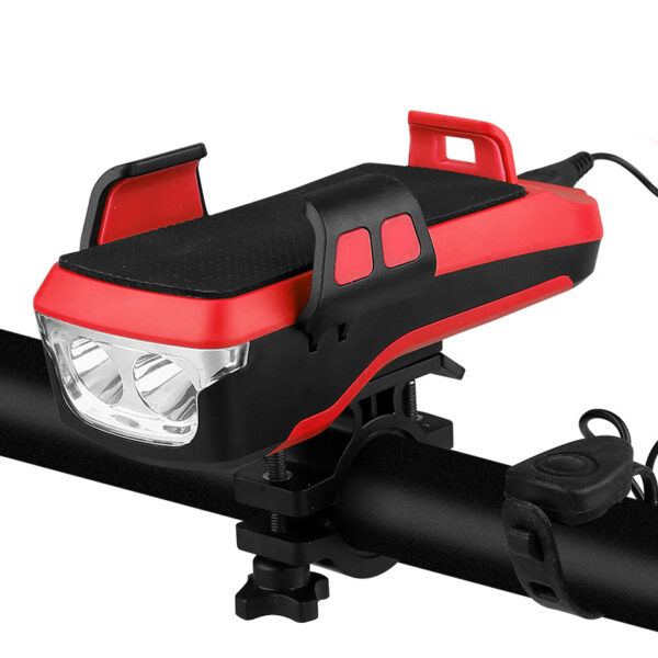 Multifunction 4 In 1 Bicycle Light Powerful Bike Flashlight Bike Horn Power Bank Bicycle Front Light As Phone Holder - Image 9
