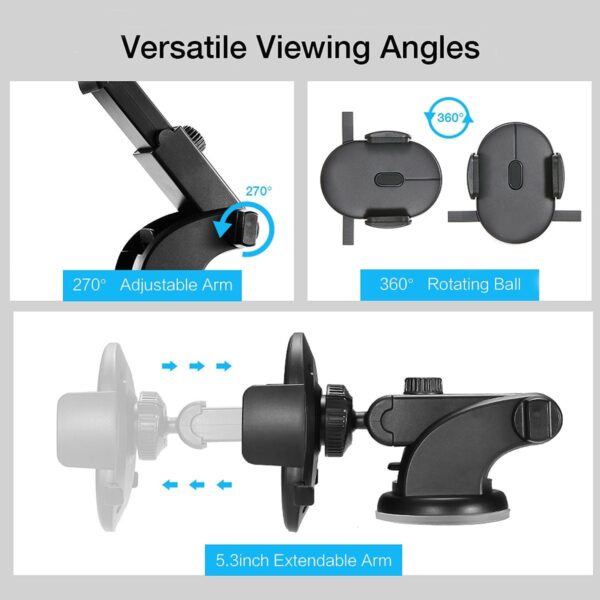 Dashboard Suction Cup Type Car Phone Holder Long Rod Telescopic Car - Image 3
