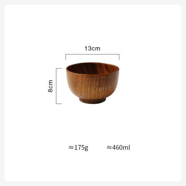 Wooden Utensils Wooden Bowl Japanese Style Wood Rice Soup Bowl Salad Bowl Food Container Large Small Bowl For Kids Tableware - Image 8