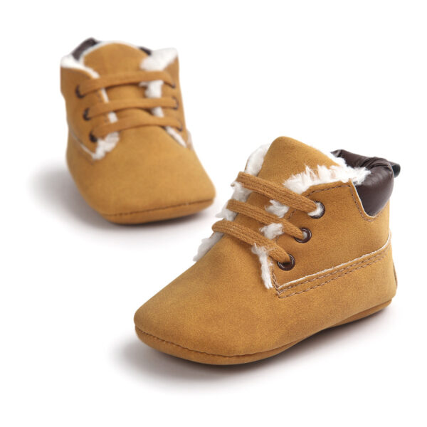 Winter Baby Boys Shoes Suede Leather Sneaker Toddler Baby Shoes Anti Slip Soft Soled Lace Up Snow Boots Warm Baby Boot - Image 6