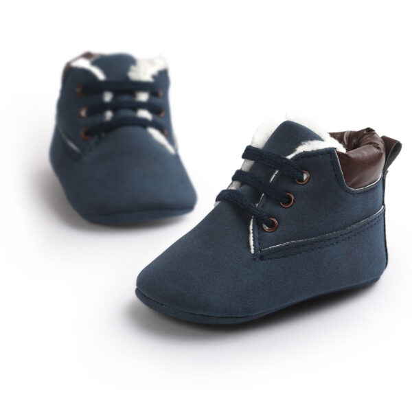 Winter Baby Boys Shoes Suede Leather Sneaker Toddler Baby Shoes Anti Slip Soft Soled Lace Up Snow Boots Warm Baby Boot - Image 7