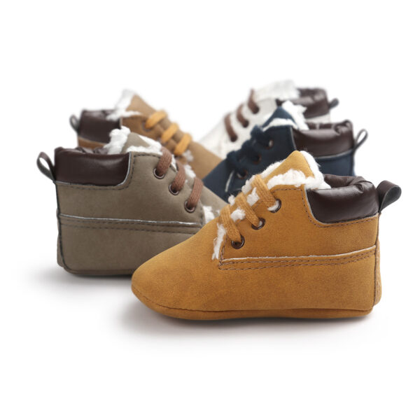 Winter Baby Boys Shoes Suede Leather Sneaker Toddler Baby Shoes Anti Slip Soft Soled Lace Up Snow Boots Warm Baby Boot - Image 5