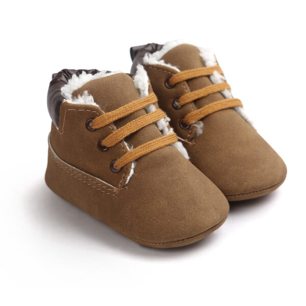 Winter Baby Boys Shoes Suede Leather Sneaker Toddler Baby Shoes Anti Slip Soft Soled Lace Up Snow Boots Warm Baby Boot - Image 8