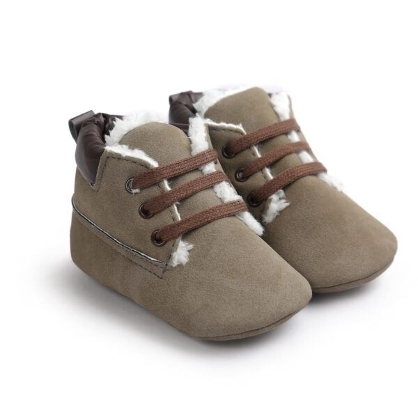 Winter Baby Boys Shoes Suede Leather Sneaker Toddler Baby Shoes Anti Slip Soft Soled Lace Up Snow Boots Warm Baby Boot - Image 9