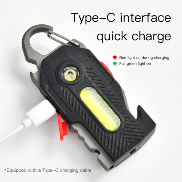 Multifunctional Led Light Charging Emergency Light Convenient Keychain Work Light Cob High Brightness Maintenance Light Outdoor Camping - Image 6