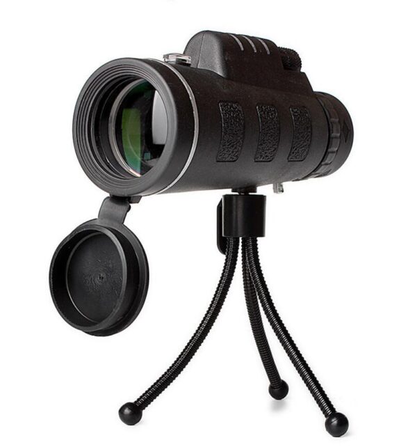 Compatible With Apple, Monocular Telescope Zoom Scope With Compass Phone Clip Tripod - Image 6