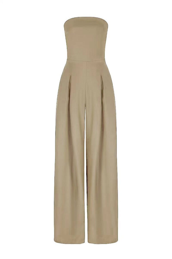 Loose Tube Top Jumpsuit Ins Fashion Backless Wide Leg Long Pants Overalls Women'S Clothing - Image 7