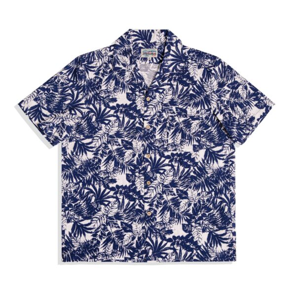 Vintage Printed Seersucker Cuban Collar Shirt - Image 7