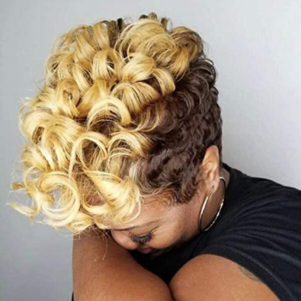 European And American Short Curly Hair Wig Chemical Fiber Headgear - Image 5