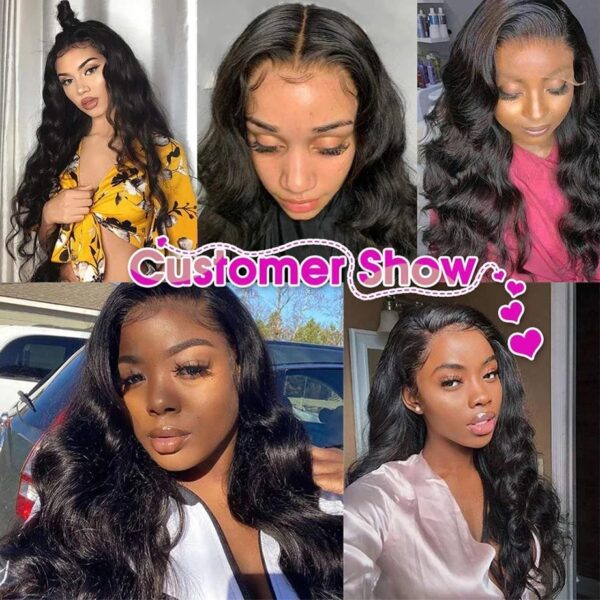 Black Chemical Fiber Wig Front Lace Fashion - Image 4