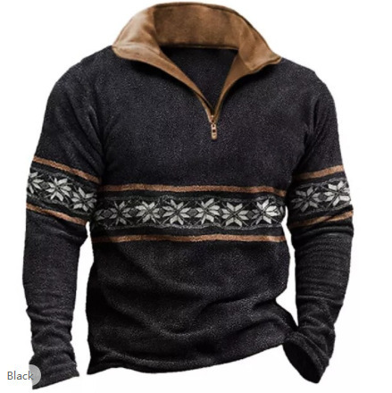 Men'S Retro Color Printing Fashion Sports Golf Top Casual T Shirt - Image 6