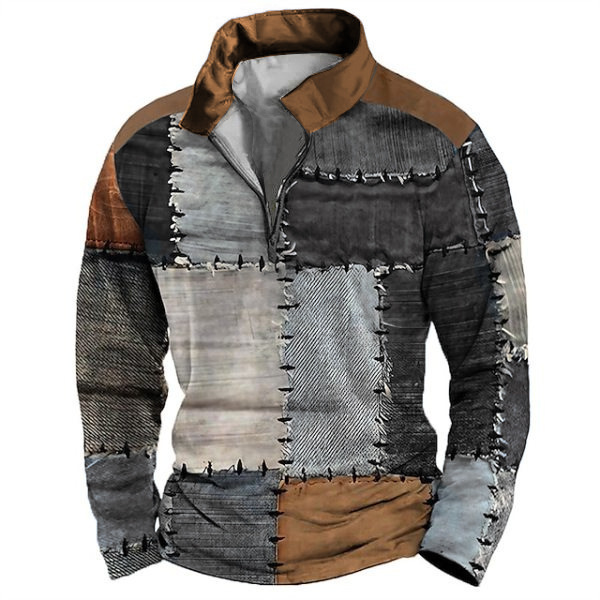 Men'S Retro Color Printing Fashion Sports Golf Top Casual T Shirt - Image 7