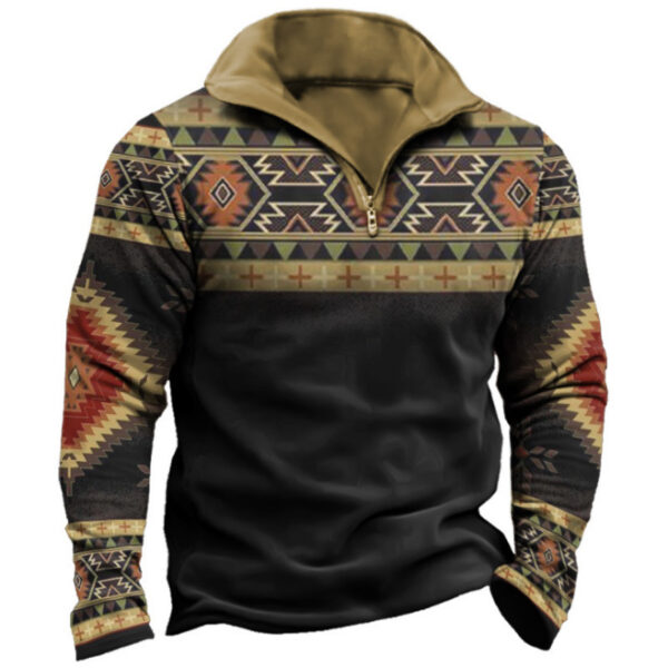Men'S Retro Color Printing Fashion Sports Golf Top Casual T Shirt - Image 10
