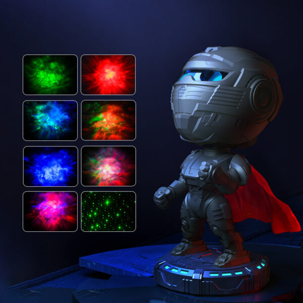 Hot Selling Mecha Samurai Starry Sky Projection Night Light, An Ambient Light That Can Be Customized. It'S A Popular Cross Border Product, A Small Night Light For Children'S Bedrooms. - Image 4