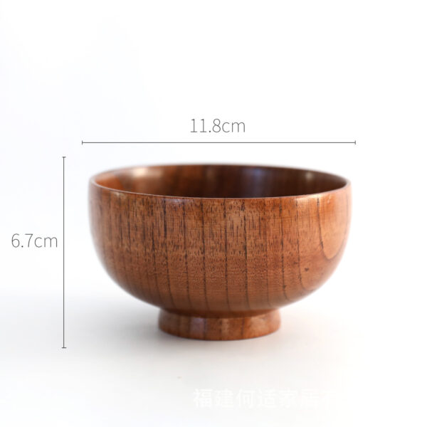 Wooden Utensils Wooden Bowl Japanese Style Wood Rice Soup Bowl Salad Bowl Food Container Large Small Bowl For Kids Tableware - Image 10