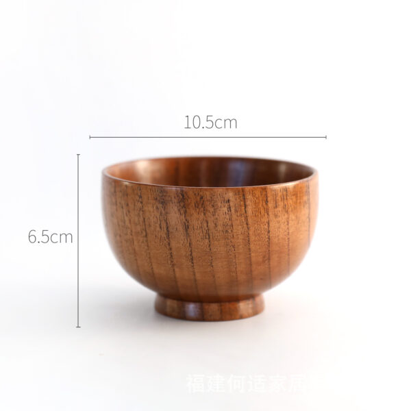 Wooden Utensils Wooden Bowl Japanese Style Wood Rice Soup Bowl Salad Bowl Food Container Large Small Bowl For Kids Tableware - Image 9